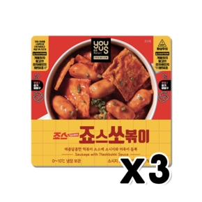 죠스 쏘볶이 소세지볶음 즉석간편조리 150g x 3개