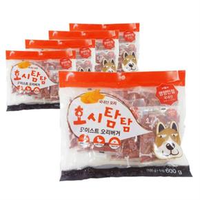 강아지간식 오리버거 600g 5P 애견 반려견 영양 스낵 강아지간식 애견간식 반려견간식 영양간식 강아지영양