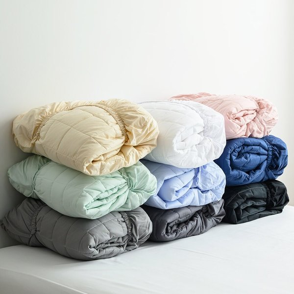 더블리 그레인 40수 순면 누빔 매트리스커버 Q 150x205