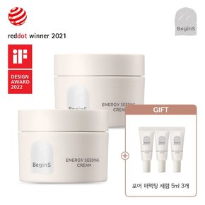 정샘물 비긴스 에너지 시딩 크림 2개+ 비긴스 포어 퍼펙팅 세럼5ml *3EA