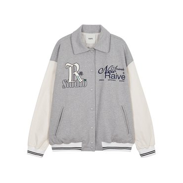레이브 Varsity Jacket in Grey VW3SM903-12