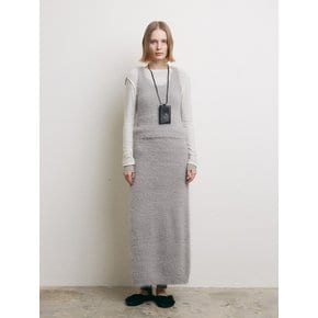 HAIRY KNIT SKIRT [GREY]