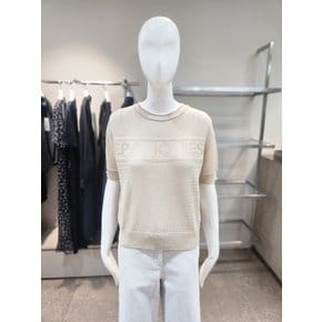 [여주점] [나이스클랍] 레터링 포인트 반팔 니트 A262PWK412