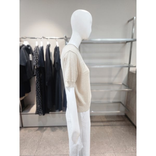 [여주점] [나이스클랍] 레터링 포인트 반팔 니트 A262PWK412