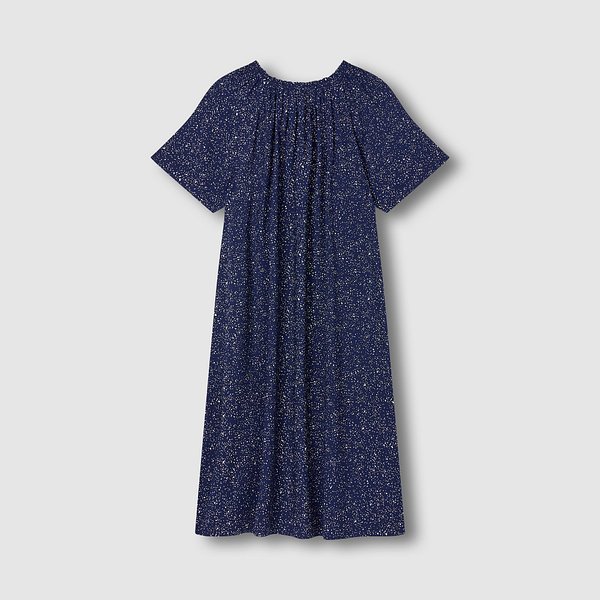 여 레이온 도트 반팔 파자마 원피스 J206203060057