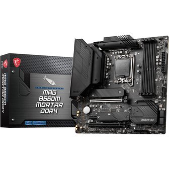  MSI MAG B660M MORTAR DDR4 마더보드 Micro-ATX [Intel B660 칩셋 탑재] 12세대 CPU MB5853