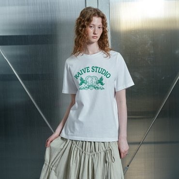 레이브 STUDIO Angel Graphic T-shirt in White VW4ME054-01