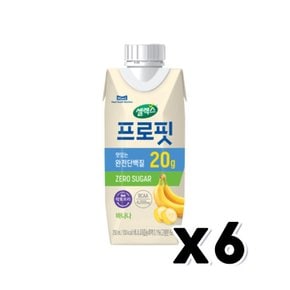 셀렉스 프로핏 바나나 제로슈가 단백질음료 250ml x 6개