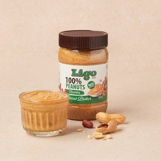  리고 100% 땅콩버터 청키 453g