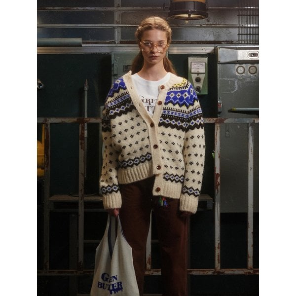 Bohemian nordic cardigan (butter)