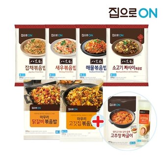  집으로ON 팔선생/마무리볶음밥 230g 10개 + 덤(고추장짜글이 400g + 핫도그 75g)