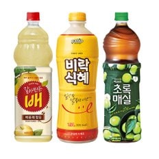  과즙음료 3종 1.5L 갈아만든배/초록매실/비락식혜 혼합모음