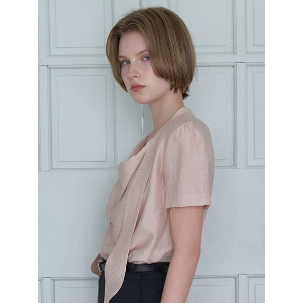 타이 하프 블라우스 핑크 BE058