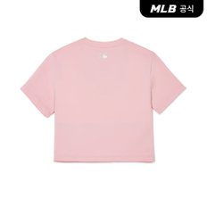 [코리아공식] 여성 바시티 크롭 슬림핏 반팔 티셔츠 PHI (L.Pink)