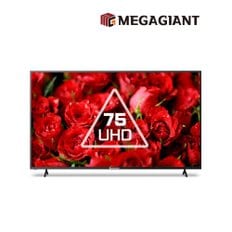 메가TV 75인치 4K UHD TV모니터 대형 호텔 아파트 중소기업TV Q7502UH 지방권벽걸이(방문설치)