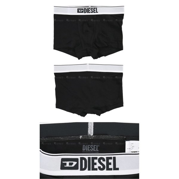 로고 웨이스트밴드 A19391 0LKCY E3784 디젤 박서 쇼츠 3팩 1세트 언더웨어 브리프 팬티