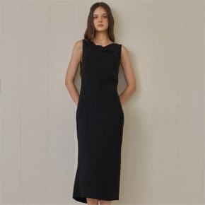 DRAPING NECK DRESS_BK