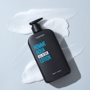 옴므 아쿠아 올인원 로션 500ml(+옴므 데오 퍼퓸 스프레이 증정)