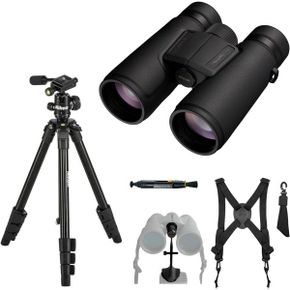 일본 니콘 쌍안경 Nikon Monarch M5 8x42 아웃도어 알루미늄 합금 삼각대 어댑터 포함 Lenspen