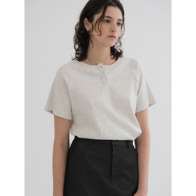 더미튼 Button half t-shirt 4color