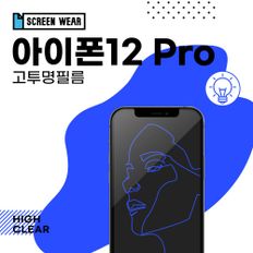 (2매)(호환필름) 아이폰12 프로 고투명 보호필름 (A24