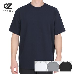 이지바이 오버롤 남성 비침없는 라운드 반팔 티셔츠(AX21LT036M)