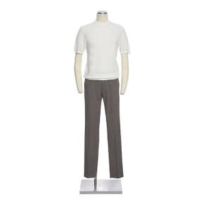 26년 S/S 남성 데일리 반팔라운드 니트[아이보리]