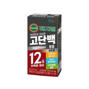  베지밀 고단백 두유 검은콩 190ml 24팩