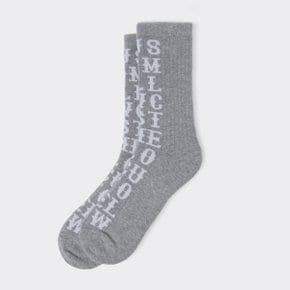 Grey Graphic Socks CALAX25522GYX