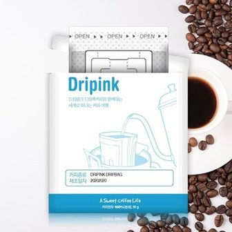 드립핑크 인도네시아 10g x 30봉 드립백커피 티백 갓볶은 향이 살아있는