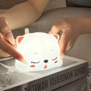 잠자는 고양이 실리콘 무드등