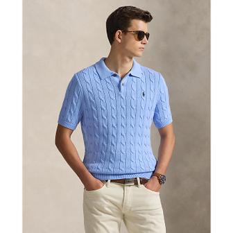 폴로 랄프 로렌 남성 케이블 니트 코튼 폴로 칼라 스웨터(MNPOSWE1N820121400)