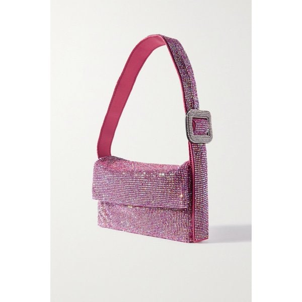베네데따 부르치케스 비티 라 미뇽 크리스털 장식 새틴 숄더 백 핑크 1647597302596002