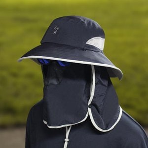 SAPA 싸파 UV 자외선 차단 모자 캡 블랙 낚시 여행 사파리 등산 캠핑