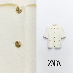 ZARA 자라 쇼트 슬리브 니트 가디건 6427/030