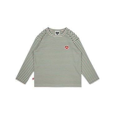 벨리타앤보이즈 그린 BB 하트 스트라이프 리브 긴팔 BK5FTL11GN