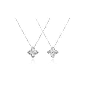 Dual shine cut necklace