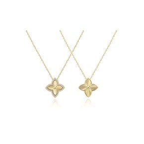 Dual shine cut necklace