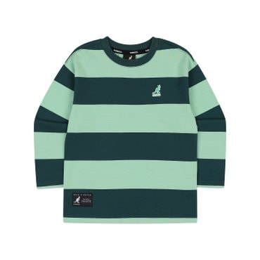 캉골키즈 [강남]와이드 스트라이프 티셔츠 QC 0015 다크 그린 (AQCCRT00150DN)