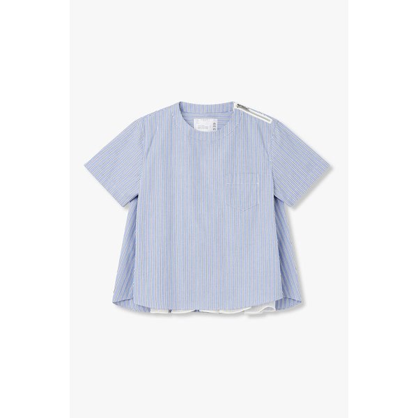 [CLASSICS]여성 숏 슬리브 포플린 풀오버(블루) 6416120104000