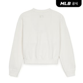 [코리아공식] 여성 플라워 그래픽 크롭 맨투맨 NY (Cream)