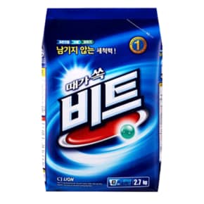 세탁 세제 2.7kg 때가 쏙 비트 가루 세제 리필