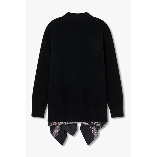 여성 페이즐리 레이어드 울 니트 가디건 6415331502000