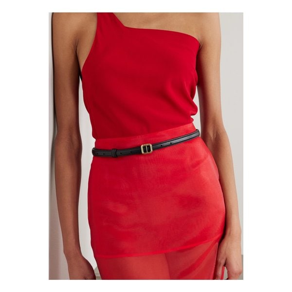 리에 스튜디오 더 조지아 슬림 가죽 벨트 블랙 46376663162892410