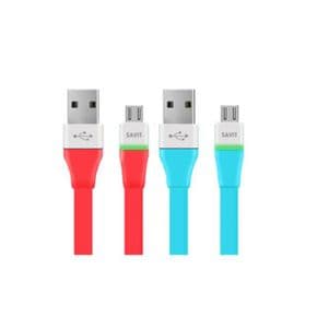 핸드폰케이블 휴대폰케이블 USB 충전케이블/LED내장형 마이크로5핀 100LD 레드 X ( 2매입 )