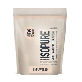 Isopure Zero Carb 100% 분리 유청 단백질 무맛 단백질 파우더 - 16온스, 아이소퓨어 건강식품