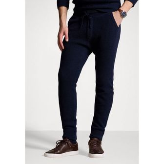 이스퀘어 5134896 Ralph Lauren WASHABLE CASHMERE JOGGER PANT - Tracksuit bottoms hunter navy