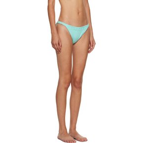 블루 Frankies Bikinis 타이드 비키니 브리프 1137KN Aqua Embroidery