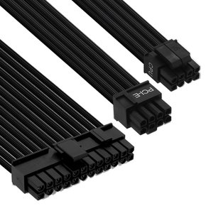 튜닝 연장 16AWG 슬리빙 케이블 블랙 30cm CPU 메인보드 PCI-E