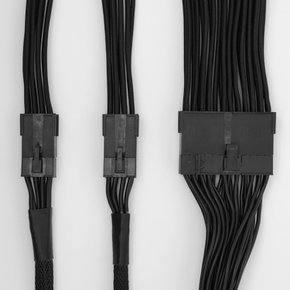 튜닝 연장 16AWG 슬리빙 케이블 블랙 30cm CPU 메인보드 PCI-E